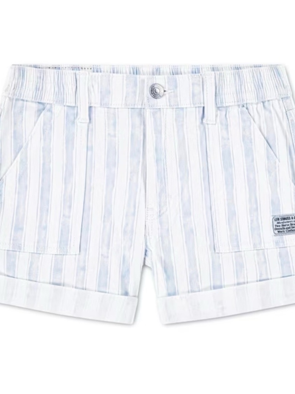 NWT! Classic Levi's Girls white Denim Short 7/8
